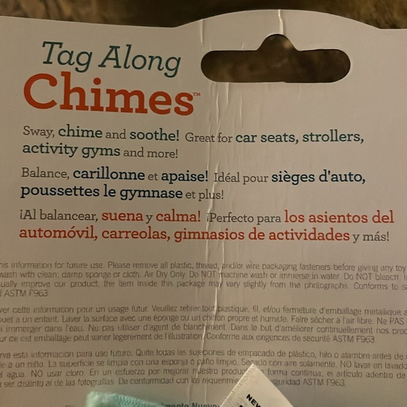 Hanging Stuffed Animals that Chime for Babies - Picture 4 of 9